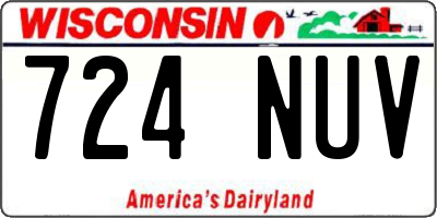 WI license plate 724NUV