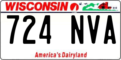 WI license plate 724NVA