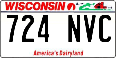 WI license plate 724NVC