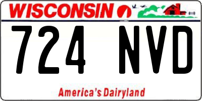 WI license plate 724NVD
