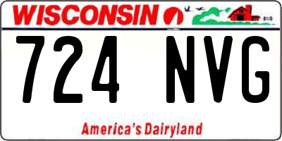 WI license plate 724NVG