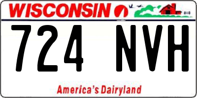 WI license plate 724NVH