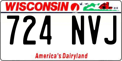 WI license plate 724NVJ