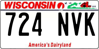 WI license plate 724NVK