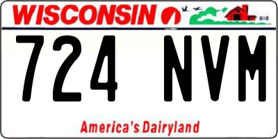 WI license plate 724NVM