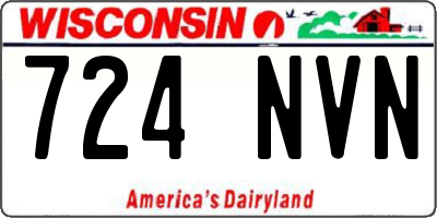 WI license plate 724NVN
