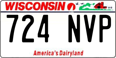 WI license plate 724NVP