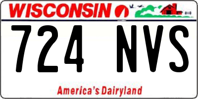 WI license plate 724NVS