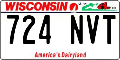 WI license plate 724NVT