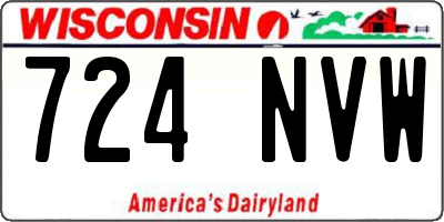 WI license plate 724NVW