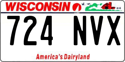 WI license plate 724NVX
