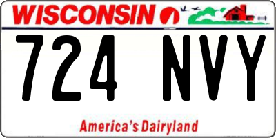 WI license plate 724NVY