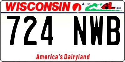 WI license plate 724NWB