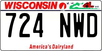 WI license plate 724NWD