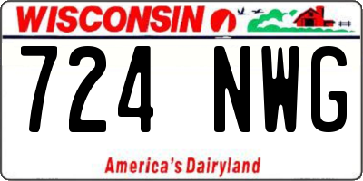 WI license plate 724NWG