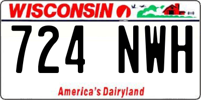 WI license plate 724NWH