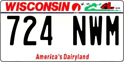 WI license plate 724NWM