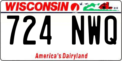 WI license plate 724NWQ