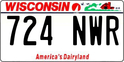 WI license plate 724NWR
