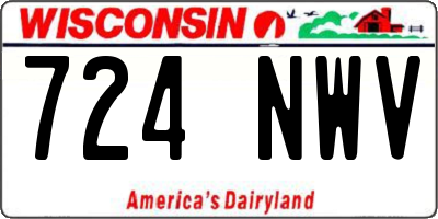 WI license plate 724NWV