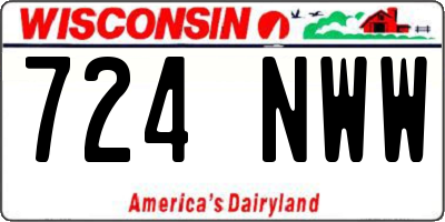 WI license plate 724NWW