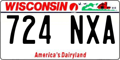 WI license plate 724NXA