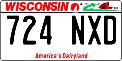 WI license plate 724NXD