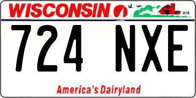 WI license plate 724NXE