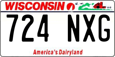 WI license plate 724NXG