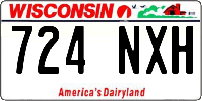 WI license plate 724NXH
