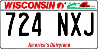 WI license plate 724NXJ