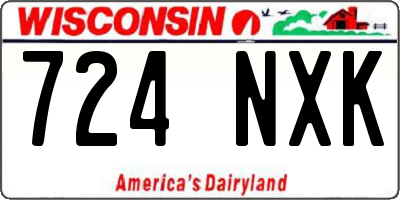 WI license plate 724NXK