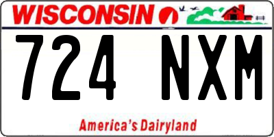 WI license plate 724NXM