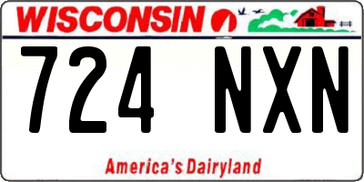 WI license plate 724NXN