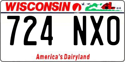 WI license plate 724NXO