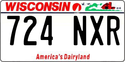 WI license plate 724NXR