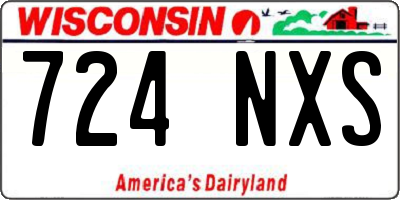 WI license plate 724NXS