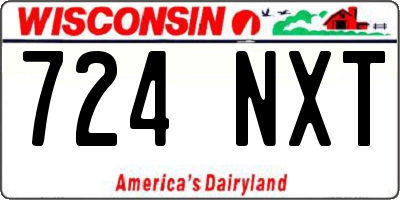 WI license plate 724NXT