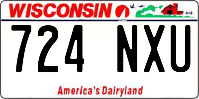 WI license plate 724NXU
