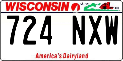 WI license plate 724NXW