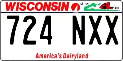 WI license plate 724NXX
