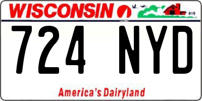 WI license plate 724NYD