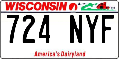 WI license plate 724NYF
