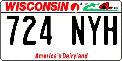 WI license plate 724NYH