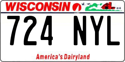 WI license plate 724NYL