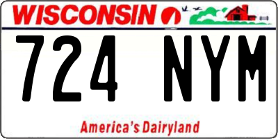 WI license plate 724NYM