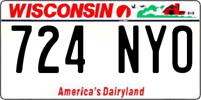 WI license plate 724NYO