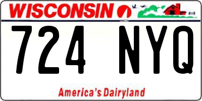 WI license plate 724NYQ