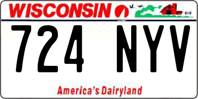 WI license plate 724NYV
