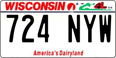 WI license plate 724NYW